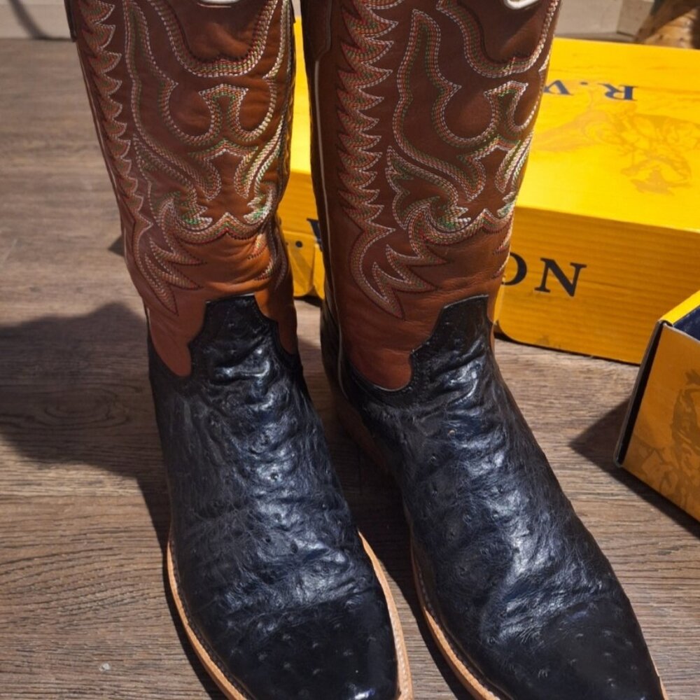 Mens R. Watson Ostrich boots